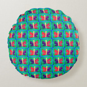  Colorful Butterfly   Filters   Basic   Round Pillow