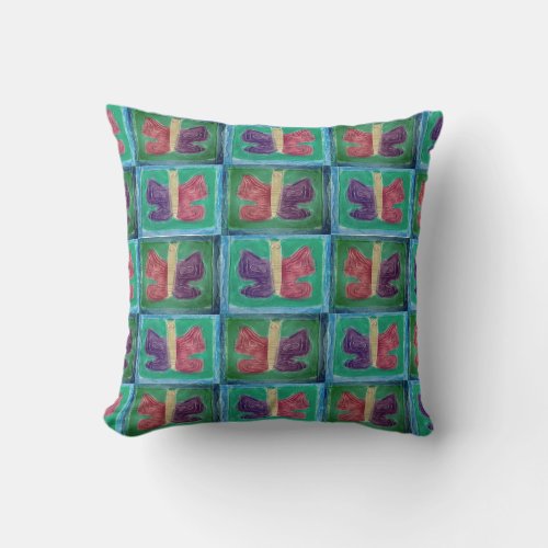 Colorful Butterfly  Filters  Half Drop   Throw Pillow