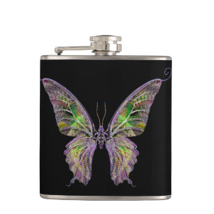 Colorful Butterfly Flask