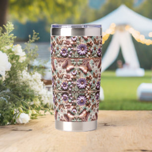 Colorful Butterfly Floral Art 3D Vibrant Spring G Insulated Tumbler