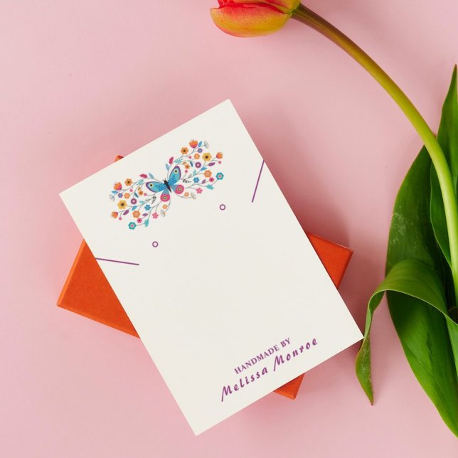 Colorful Butterfly Flowers Jewelry Display Card (Creator Uploaded)