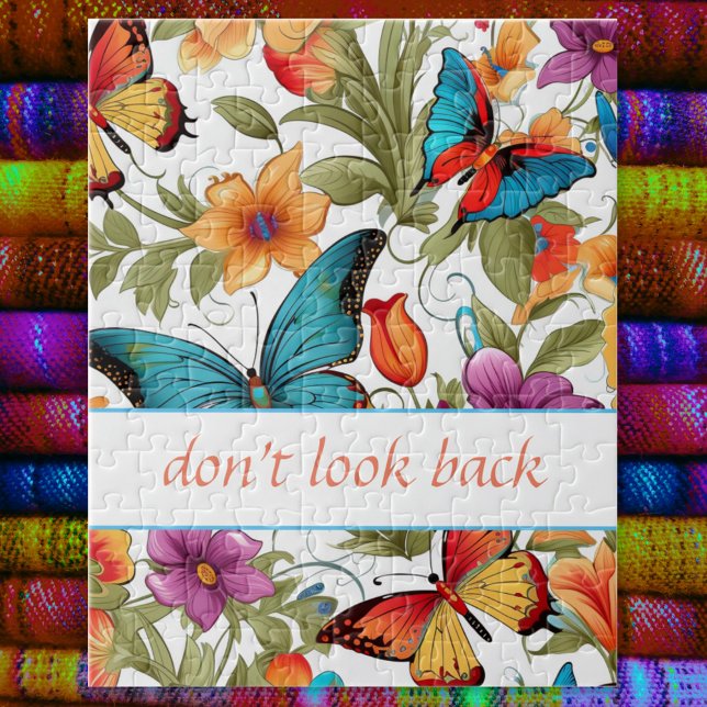 Colorful Butterfly Flowers Pattern Jigsaw Puzzle (Creator Uploaded)