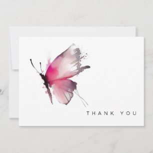 Colorful Butterfly Funeral Thank You Card