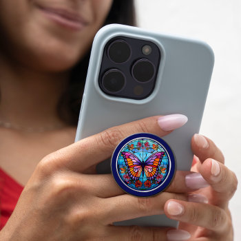 Colorful Butterfly Garden Abstract Popsocket by Westerngirl2 at Zazzle