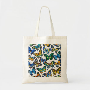 Colorful Butterfly Garden Pattern Tote Bag