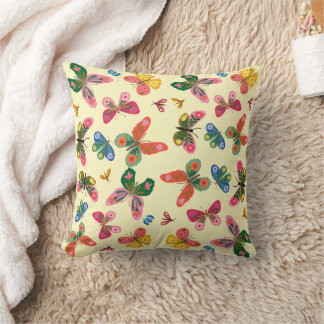Colorful Butterfly Garden Pillow
