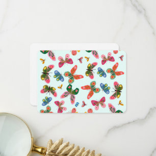 Colorful Butterfly Garden Postcard