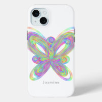 Colorful butterfly geometric figure - iPhone 15 plus case