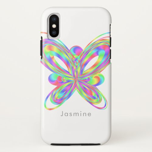 Colorful butterfly geometric figure iPhone XS case