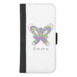 Colorful butterfly geometric figure iPhone 8/7 plus wallet case