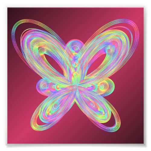 Colorful butterfly geometric figure. photo print