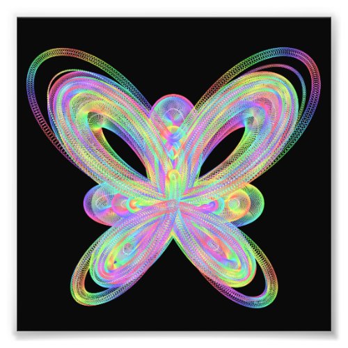 Colorful butterfly geometric figure. photo print