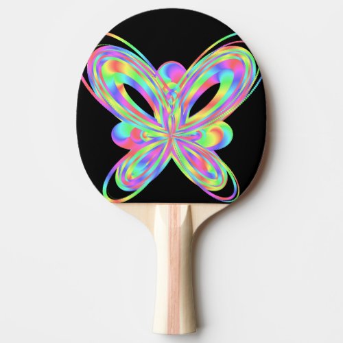 Colorful butterfly geometric figure - ping pong paddle