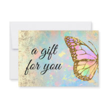 colorful butterfly gift certificate