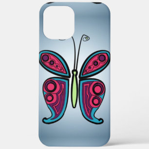Colorful Butterfly Illustration iPhone 12 Pro Max Case