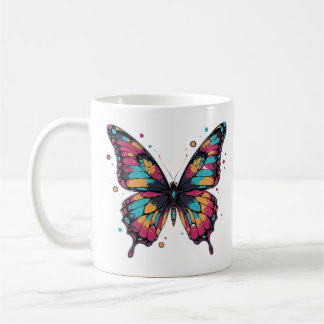 Colorful Butterfly Illustration Coffee Mug