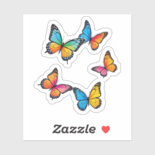 Colorful Butterfly Illustration Sticker