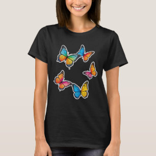 Colorful Butterfly Illustration T-Shirt