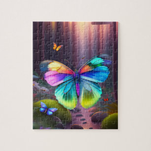 Colorful Butterfly in a Maguc Forest Jigsaw Puzzle