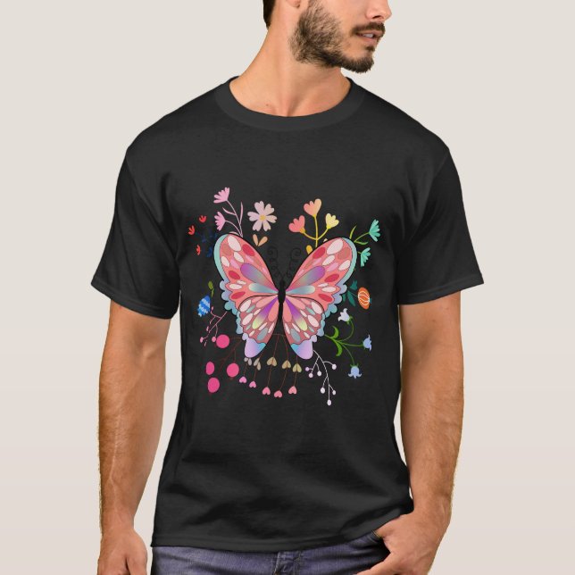 Colorful butterfly insect nature  T-Shirt (Front)