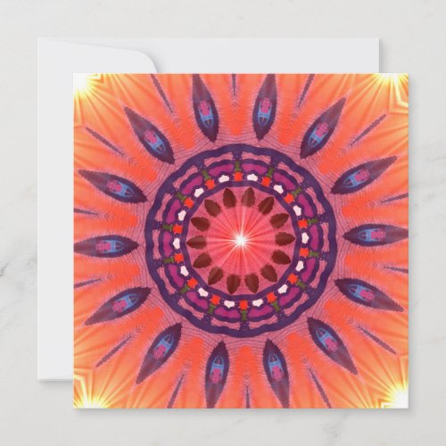 Colorful Butterfly _ Inspired Mandala Notecard 3