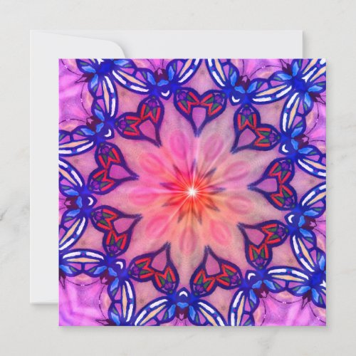 Colorful Butterfly _ Inspired Mandala Notecard 4