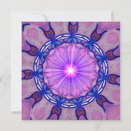 Colorful Butterfly _ Inspired Mandala Notecard 5
