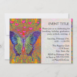 Colorful Butterfly Invitation