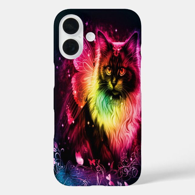 Colorful Butterfly Kitty Case-Mate iPhone Case (Back)