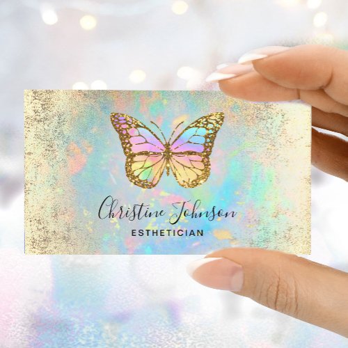 colorful butterfly logo business card