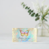 colorful butterfly logo business card (Standing Front)