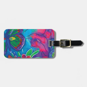 Colorful Butterfly Luggage Tag