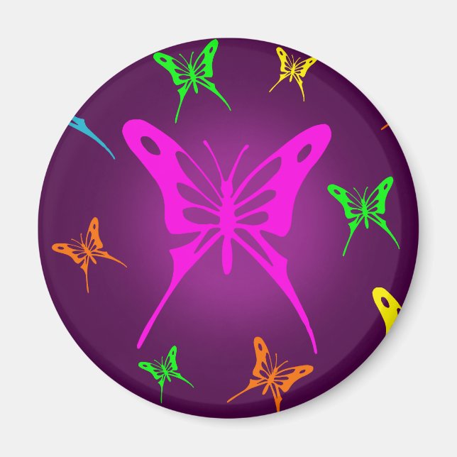 Colorful Butterfly Magnet (Front)