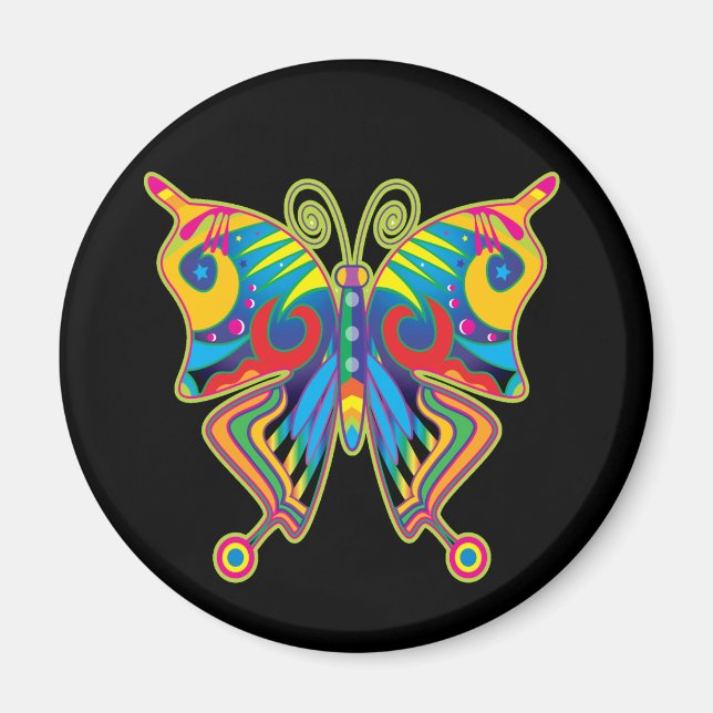 Colorful butterfly magnet (Front)