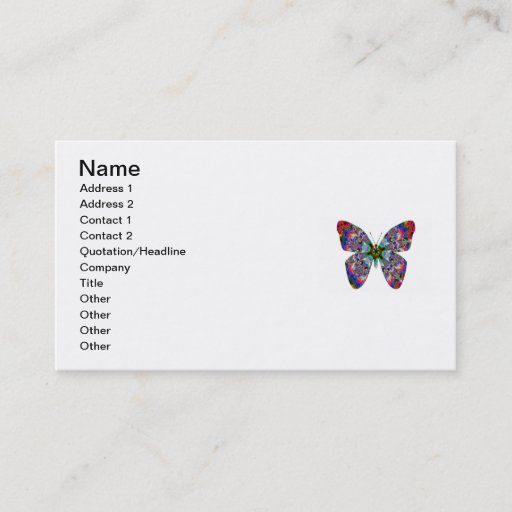 Customizable Colorful Butterfly Mandala Business Card Templates