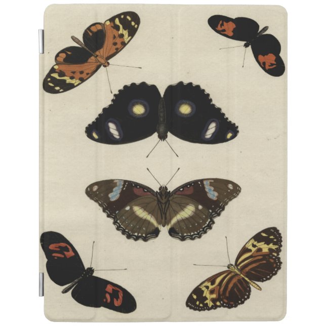 Colorful Butterfly Medley on Cream Background iPad Smart Cover (Front)