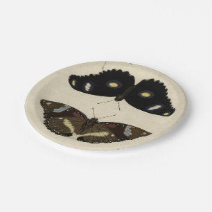Colorful Butterfly Medley on Cream Background Paper Plates
