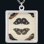 Colorful Butterfly Medley on Cream Background Silver Plated Necklace<br><div class="desc">A vividly colorful butterfly medley set over a cream background. Each insect is drawn with exquisite detail,  capturing the beauty and essence of each unique creature. A great gift for the butterfly lover in your life!</div>
