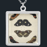 Colorful Butterfly Medley on Cream Background Silver Plated Necklace<br><div class="desc">A vividly colorful butterfly medley set over a cream background. Each insect is drawn with exquisite detail,  capturing the beauty and essence of each unique creature. A great gift for the butterfly lover in your life!</div>