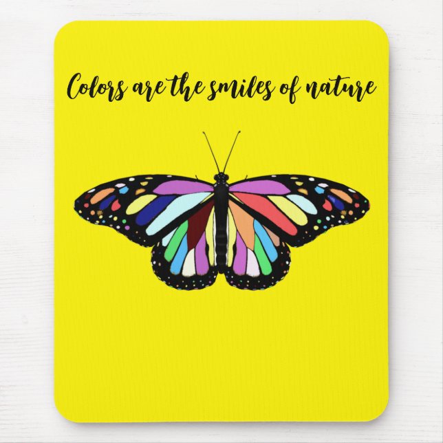 Colorful Butterfly  Mouse Pad (Front)