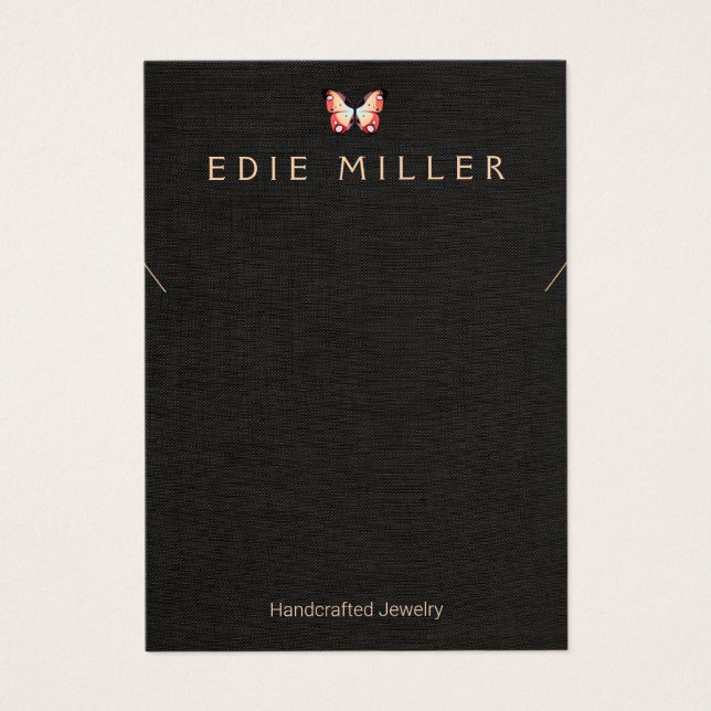 Colorful Butterfly Necklace Bracelet Display Card (Front)