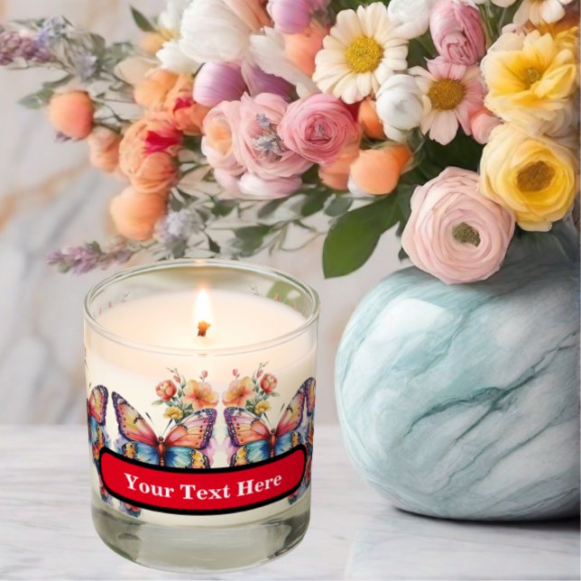 Colorful Butterfly on Flower Scented Candle (Creator Uploaded)