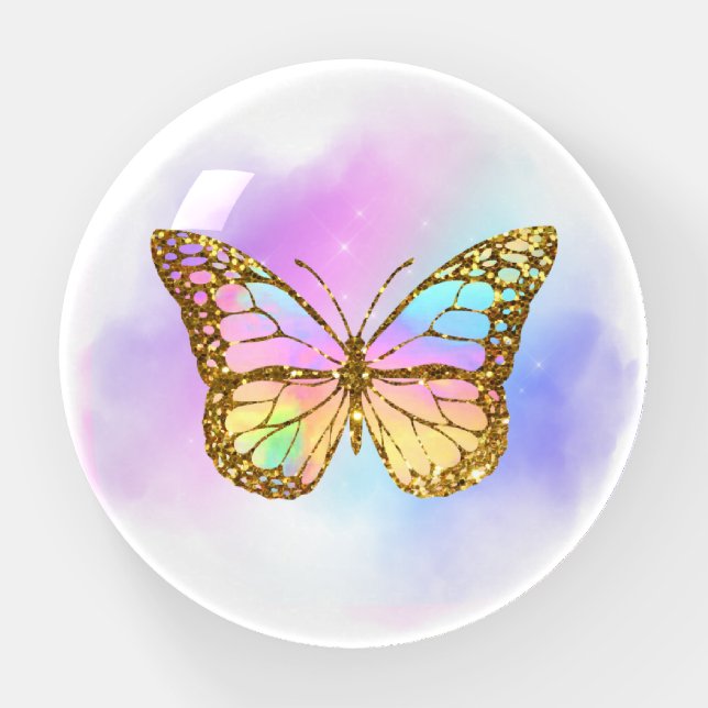 colorful butterfly paperweight (Front)
