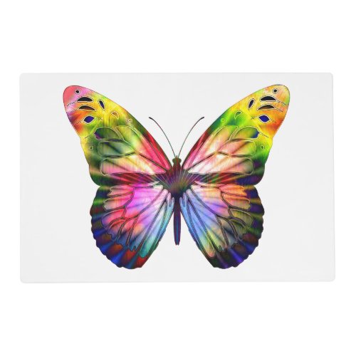 Colorful Butterfly Papillon Illustration Placemat