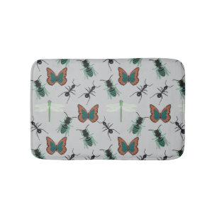 Colorful Butterfly Pattern Bath Mat