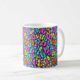 Colorful Butterfly Pattern Coffee Mug