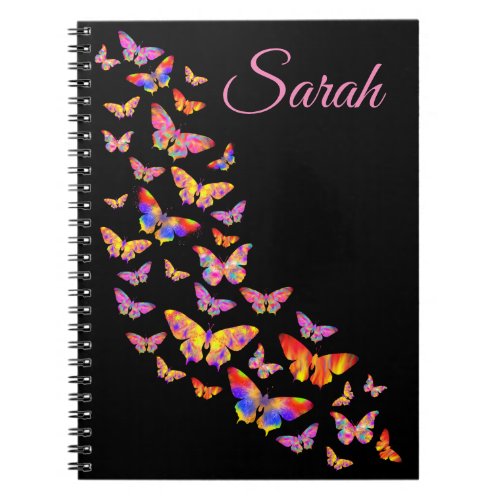 Colorful Butterfly pattern personalized  Notebook