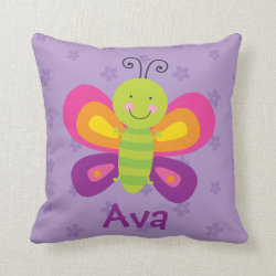 Colorful Butterfly Personalized Pillow