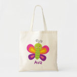 Colorful Butterfly Personalized Tote Bag at Zazzle