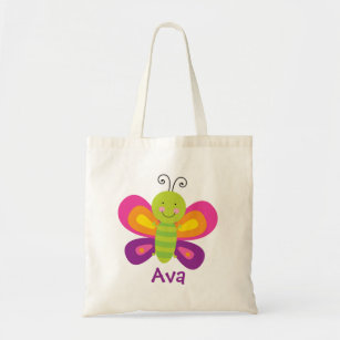 Colorful Butterfly Personalized Tote Bag